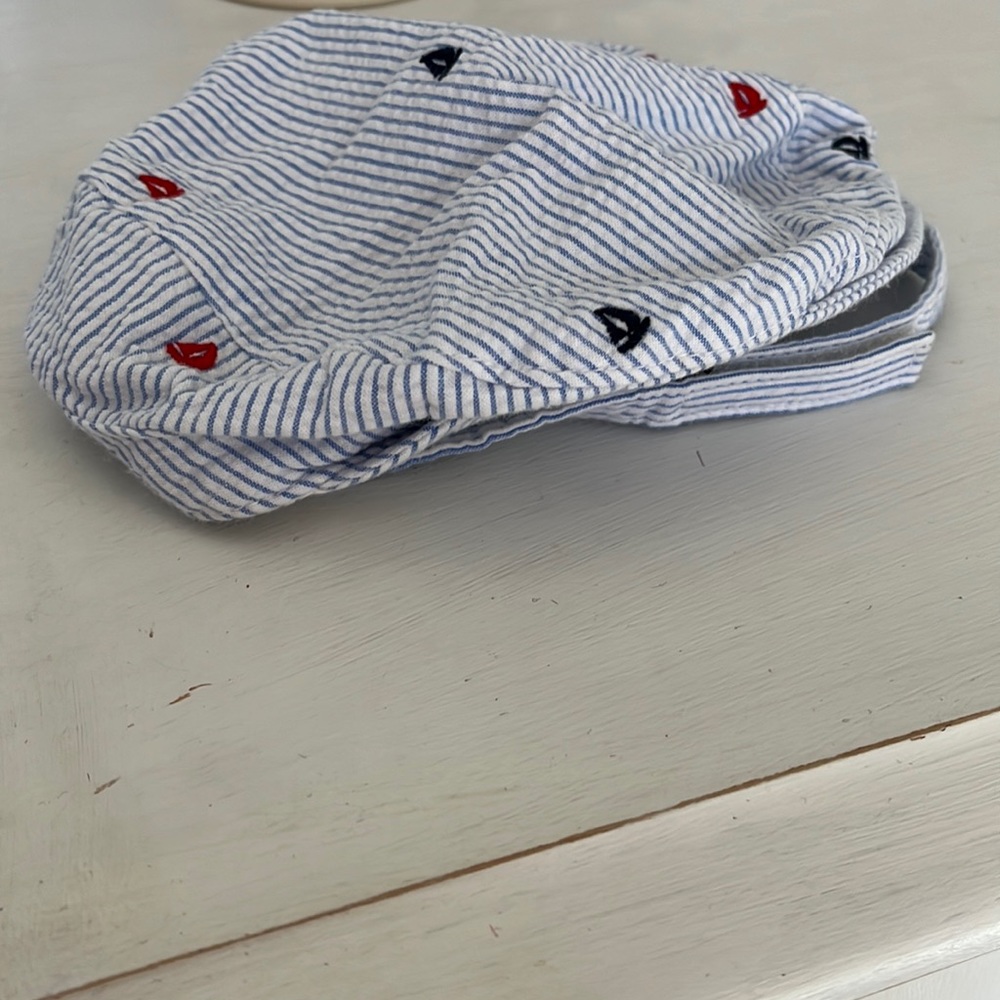 Janie and jack seersucker hat